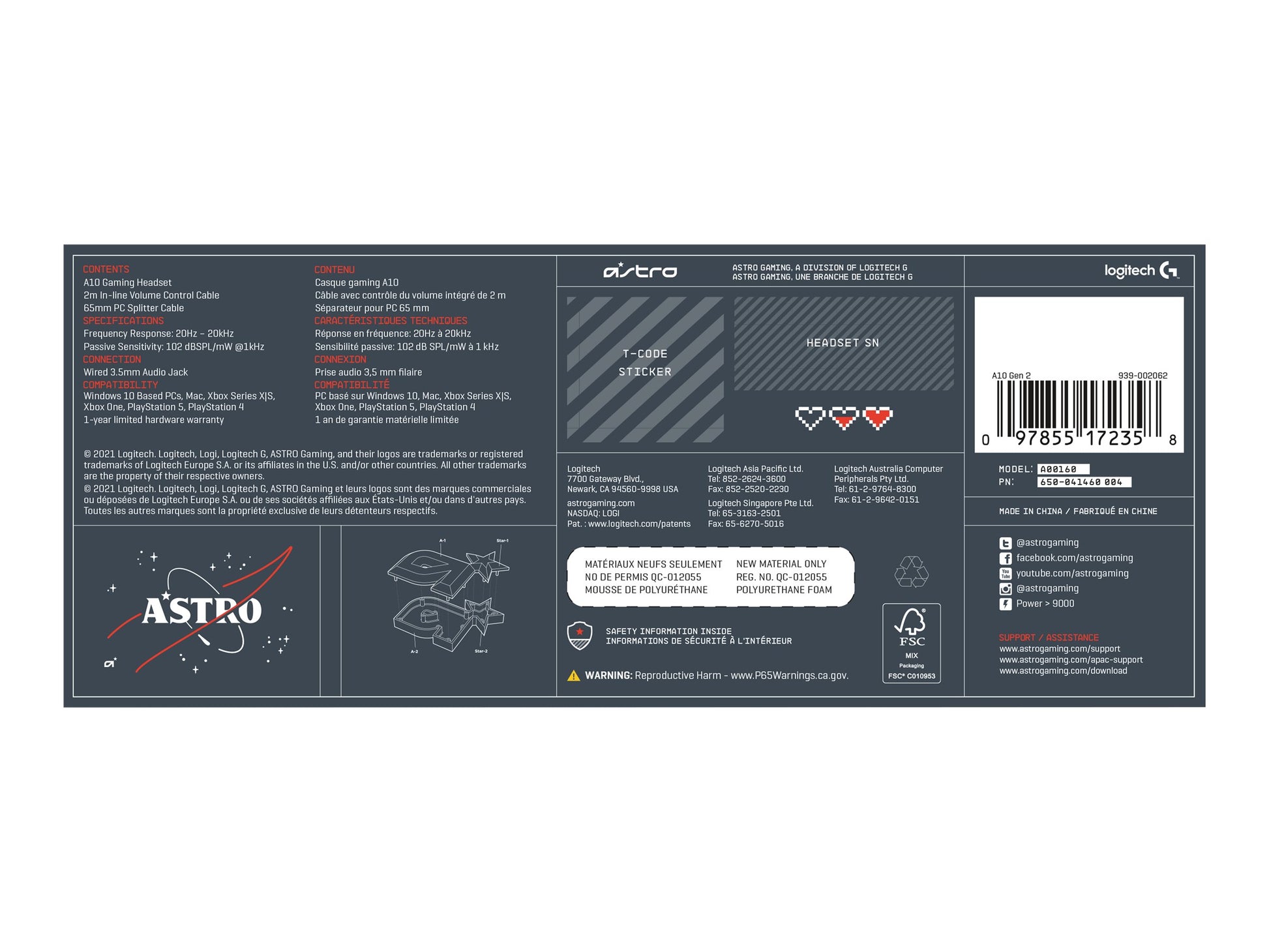 ASTRO Gaming A10 Gen 2 - Auricular - tamaño completo - cableado - blanco-19