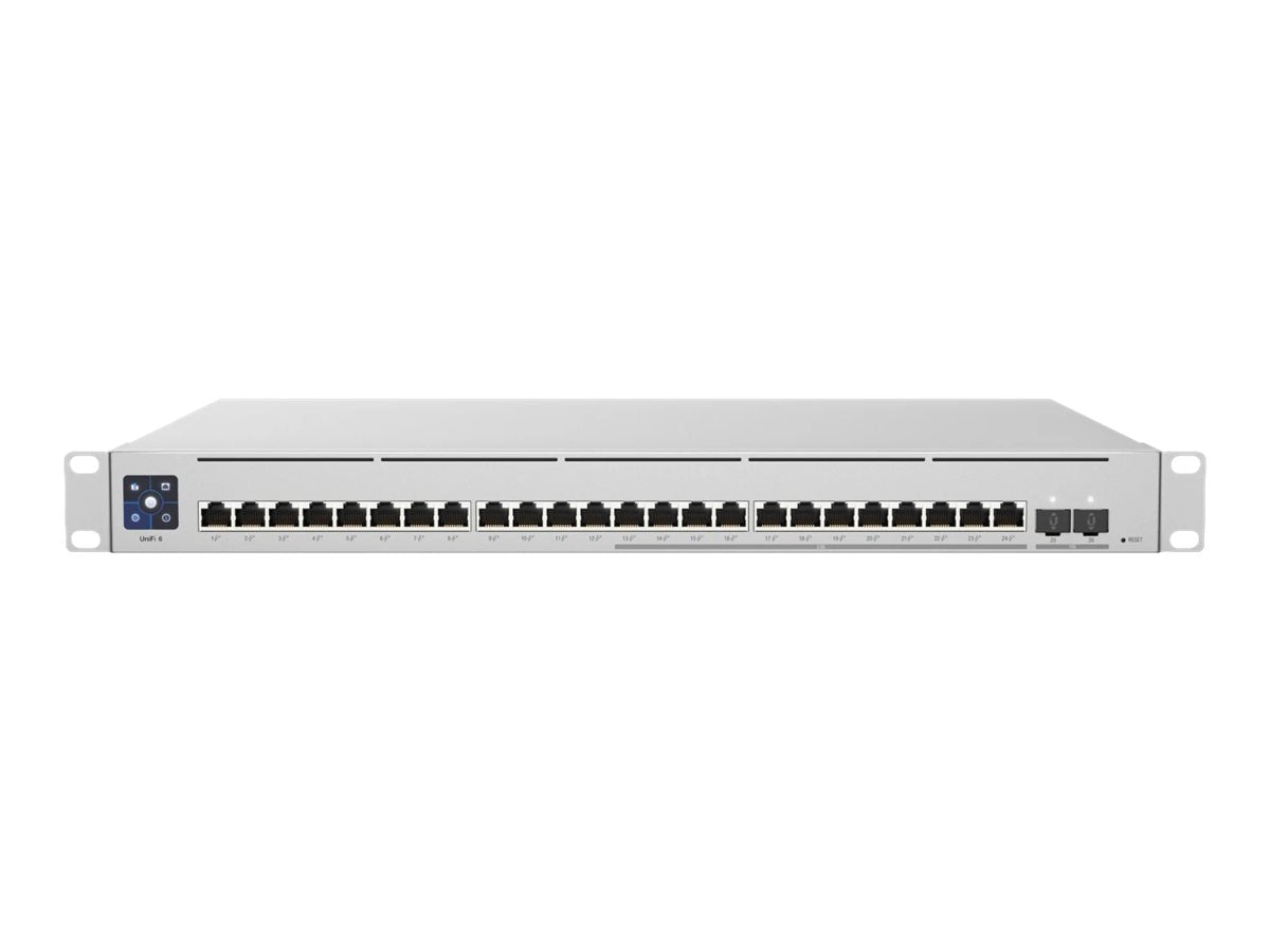 Ubiquiti UniFi Switch USW-Enterprise-24-PoE - Conmutador - L3 - Gestionado - 12 x 100/1000/2.5G (PoE+) + 12 x 10/100/1000 (PoE+) + 2 x 10 Gigabit SFP+ - montaje en rack - PoE+ (400 W)-9