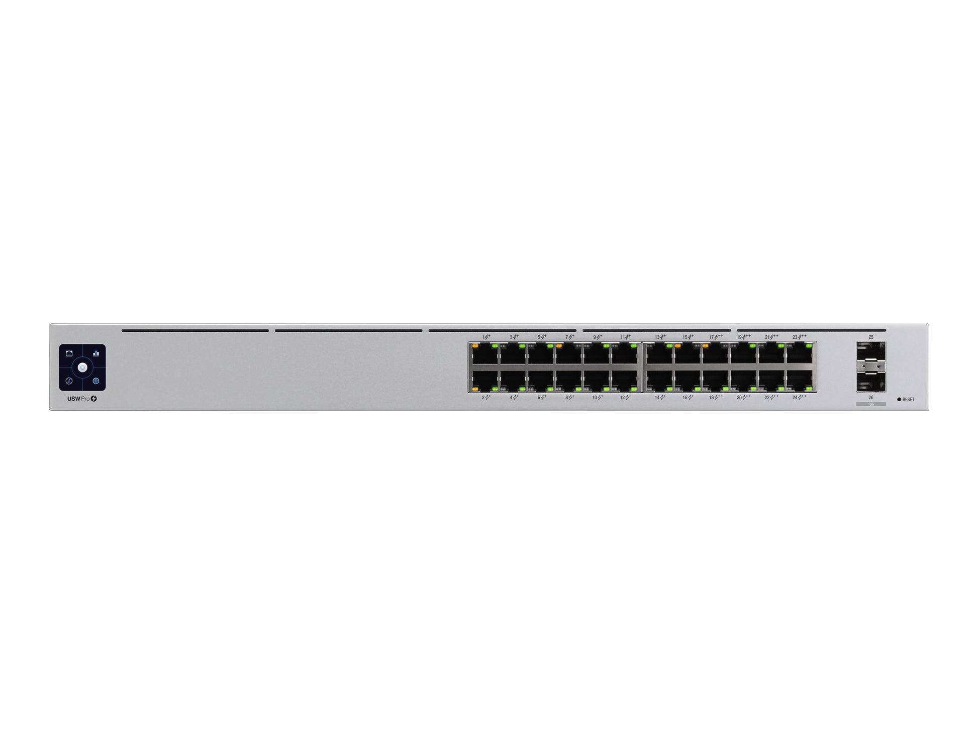 Ubiquiti UniFi Switch USW-Pro-24-POE - Conmutador - Gestionado - 24 x 10/100/1000 (16 PoE+, 8 PoE++) + 2 x 10 Gigabit SFP+ (enlace de subida) - sobremesa, montaje en rack - PoE++ (400 W)-6