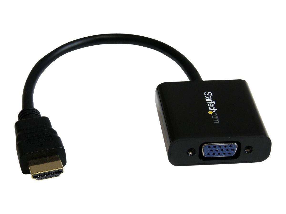 StarTech.com Adaptador Conversor de Vídeo HDMI a VGA HD15 - Cable Convertidor - 1920x1200 - 1080p - Adaptador de vídeo - HDMI macho a HD-15 (VGA) hembra - 24.5 cm - negro - compatibilidad con 1080p, activo - para P/N: DK30C2DPEPUE, DK30C2DPPDUE, DK31C3HDP-17