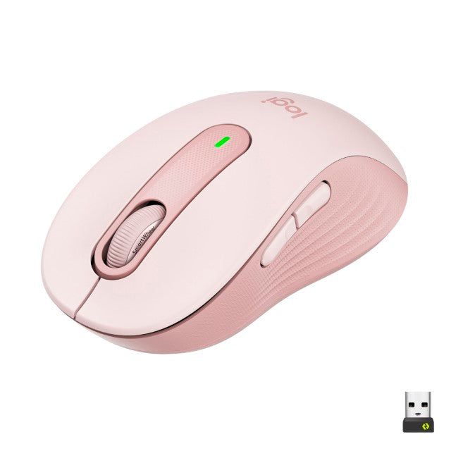 Logitech Signature M650 - Ratón - manos pequeñas - diestro y zurdo - inalámbrico - 2.4 GHz, Bluetooth - receptor de USB Logitech Logi Bolt - rosa-8