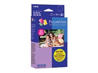 Epson Print Pack T5846 - Color (cian, magenta, amarillo, negro) - cartucho de impresión / kit de papel - para PictureMate Charm PM 225; PictureMate Show PM 300; PictureMate Zoom PM 290-5