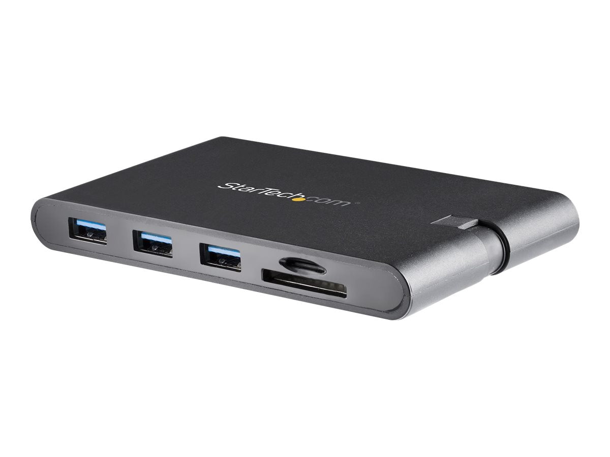 StarTech.com USB C Multiport Adapter, USB Type-C Mini Dock with HDMI 4K or 1080p VGA Video, 100W PD Passthrough, 3x USB 3.0, Gigabit Ethernet, SD & MicroSD Card Reader, USB 3.0 Adapter - USB C HDMI Travel Dock (DKT30CHVSCPD) - Estación de conexión - USB-C