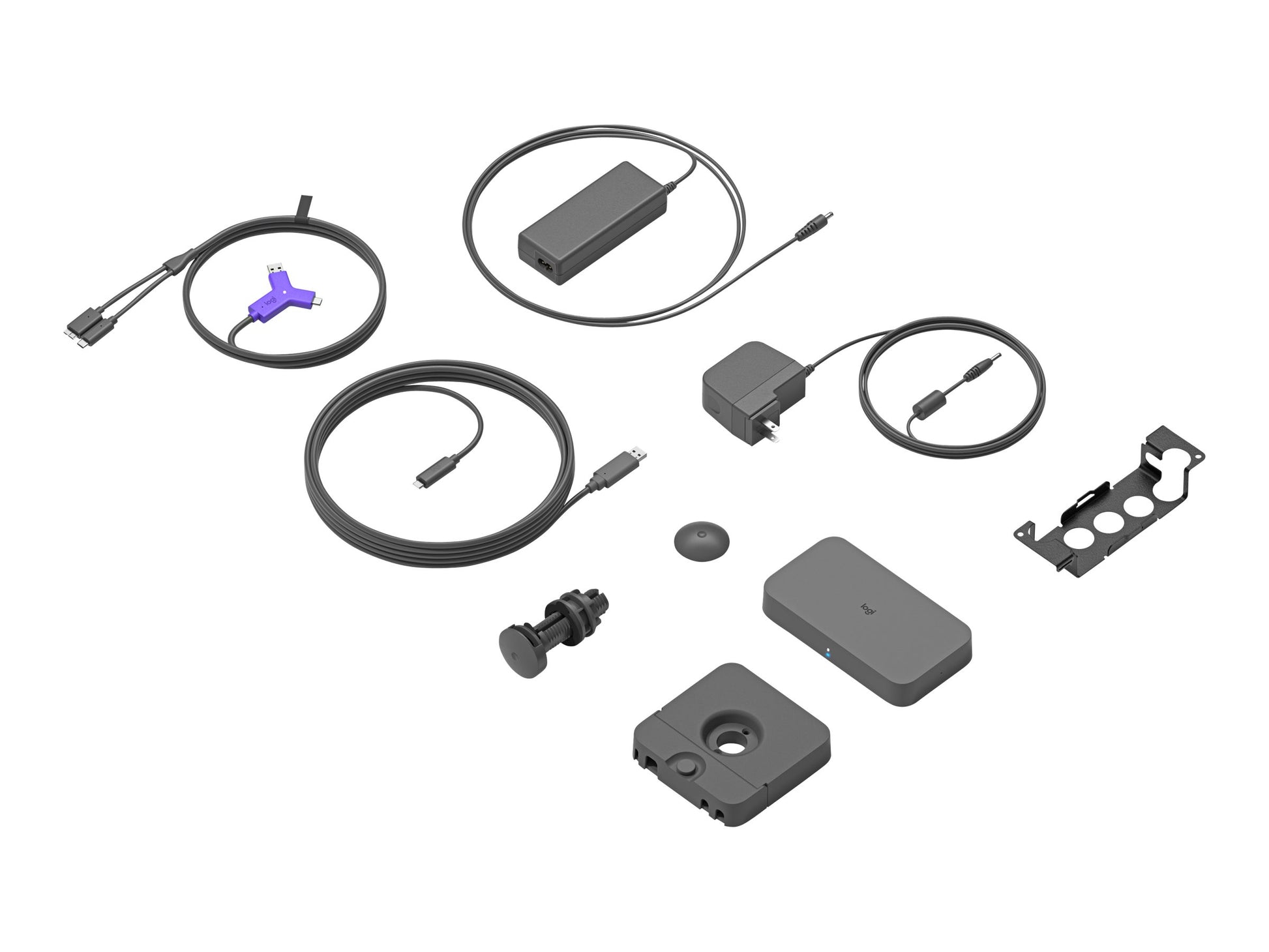 Logitech Swytch Laptop Link for Video Conferencing in Meeting Rooms - Hub - 2 x HDMI + 1 x SuperSpeed USB + 2 x USB-C - sobremesa-15