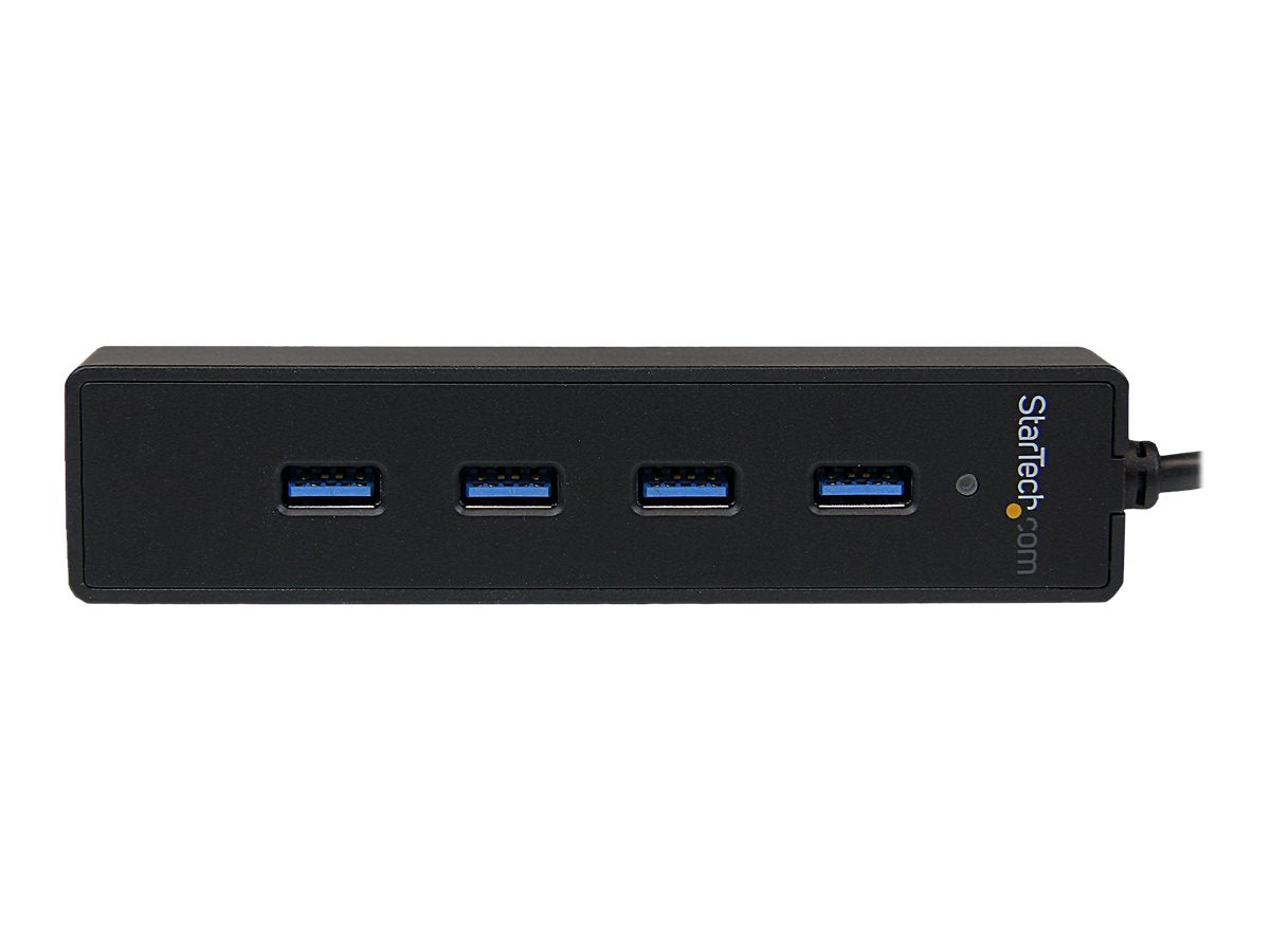 StarTech.com Adaptador Concentrador Hub Ladrón USB 3.0 Super Speed 4 Puertos Salidas Portátil para Laptop Ordenador - Negro - Hub - 4 x SuperSpeed USB 3.0 - sobremesa - para P/N: FCREADMICRO3, MSDREADU3CA-7