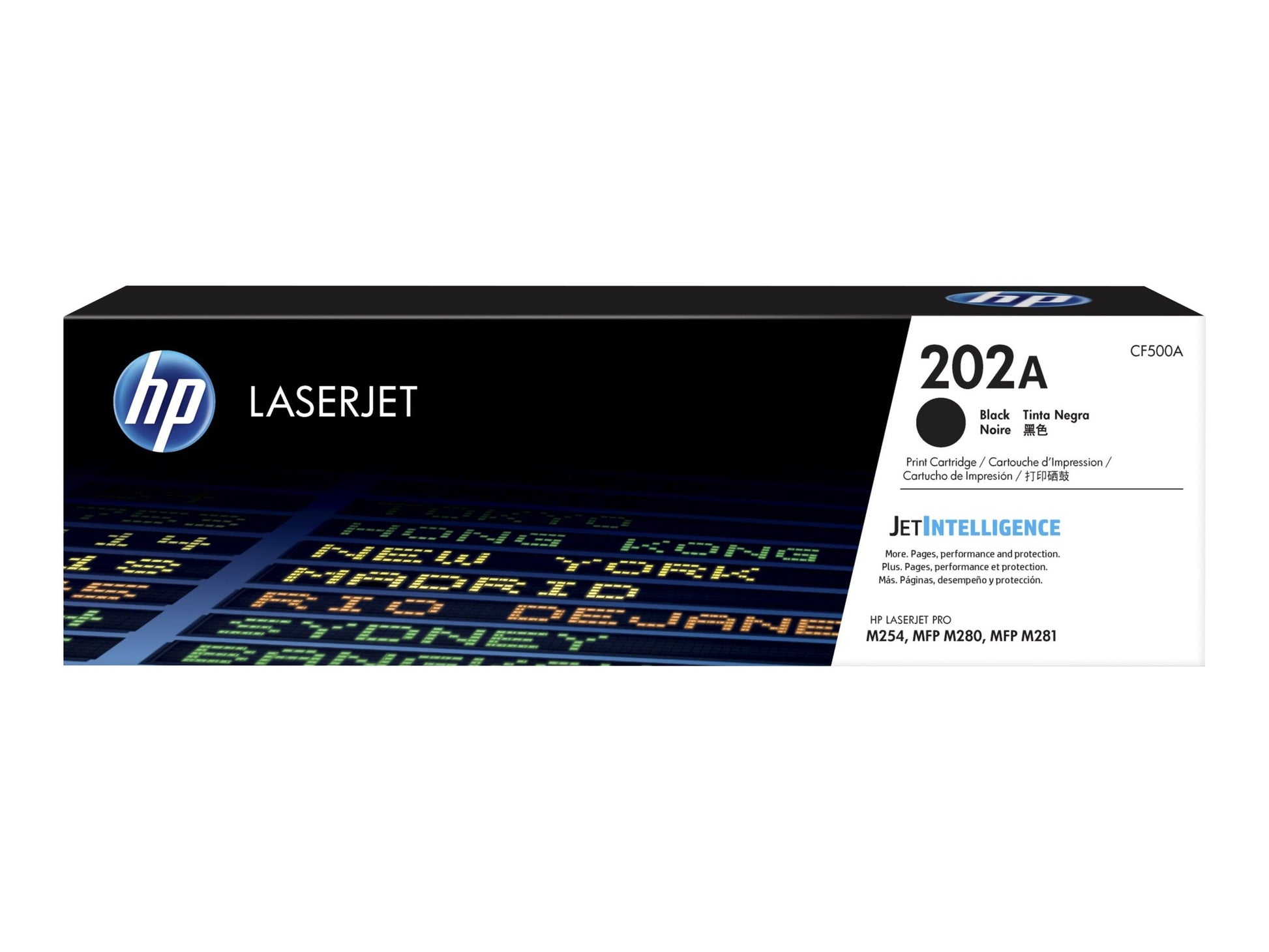 HP 202A - Negro - original - LaserJet - cartucho de tóner (CF500A) - para Color LaserJet Pro M254dw, M254nw, MFP M280nw, MFP M281cdw, MFP M281fdn, MFP M281fdw-1