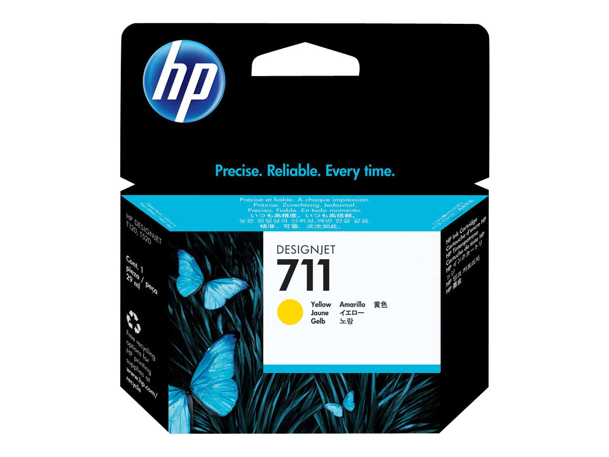 HP 711 - 29 ml - amarillo - original - DesignJet - cartucho de tinta - para DesignJet T100, T120, T120 ePrinter, T125, T130, T520, T520 ePrinter, T525, T530-2