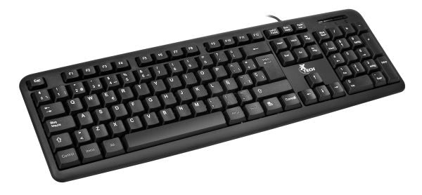 Xtech - Keyboard - Wired - Spanish - USB - Black - Standard XTK-092S-1