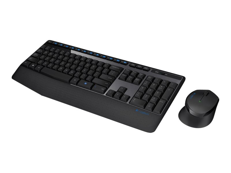 Logitech Wireless Combo MK345 - Juego de teclado y ratón - inalámbrico - 2.4 GHz - QWERTY - español - negro, azul-14