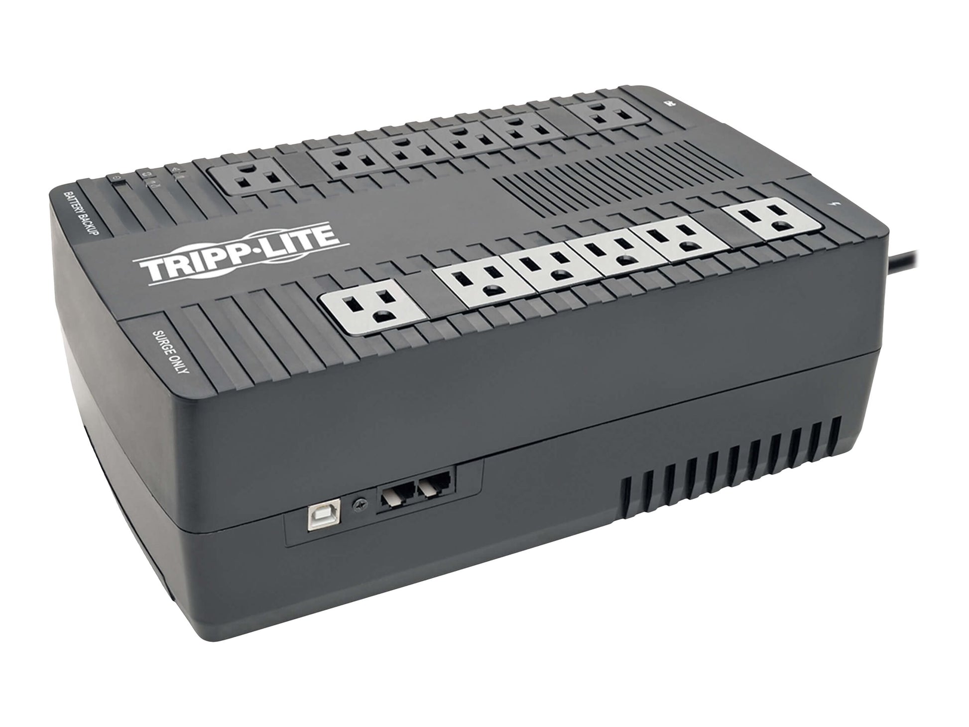 Eaton Tripp Lite Series UPS 750VA 450W Desktop Battery Back Up AVR 50/60Hz Compact 120V USB RJ11 - UPS - CA 120 V - 450 vatios - 750 VA - conectores de salida: 12-6
