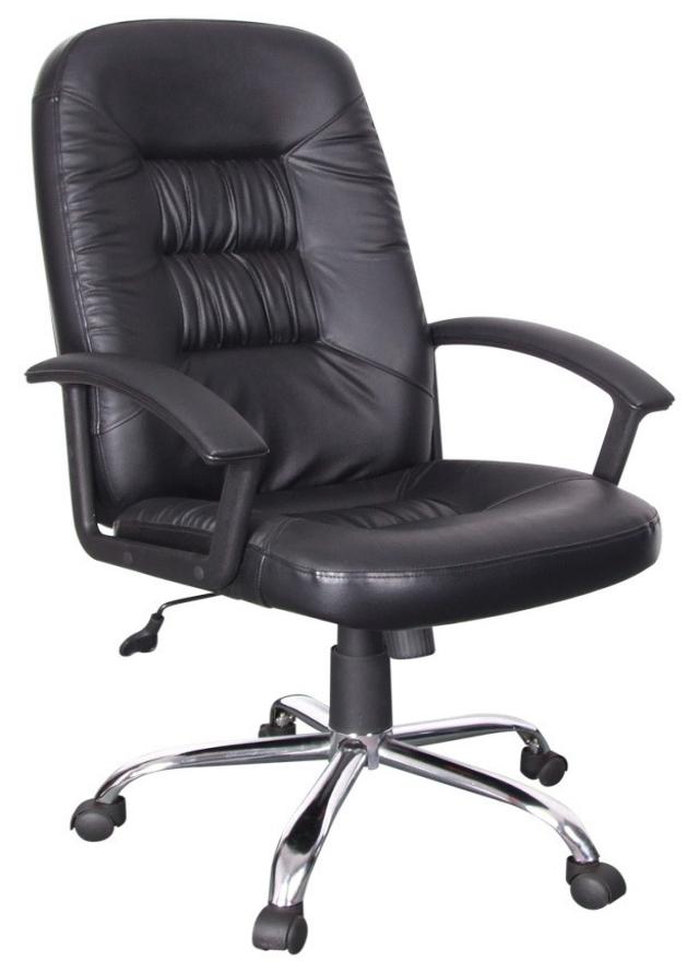 Xtech Calabria - Silla - ejecutivo - reposabrazos - inclinación - giratorio - plástico, metal, PVC, espuma, cuero sintético, contrachapado - negro-5