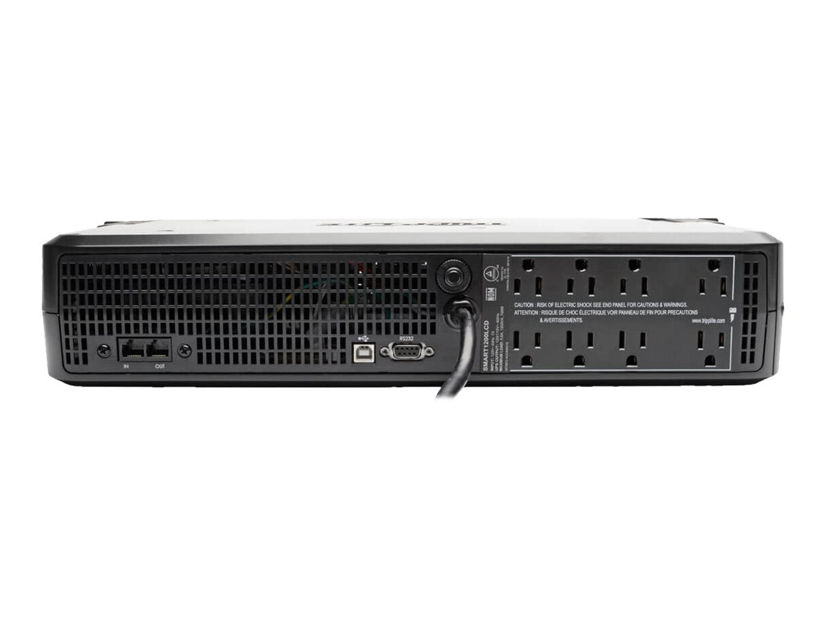Eaton Tripp Lite Series UPS Smart LCD 1500VA 900W 120V Line-Interactive UPS - 8 Outlets, USB, DB9, 2U Rack/Tower Battery Backup - UPS - CA 120 V - 900 vatios - 1500 VA - conectores de salida: 8 - 2U - negro atractivo-8