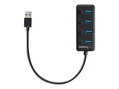 StarTech.com Hub USB 3.0 de 4 Puertos - Ladrón USB de 4 Puertos USB-A con Interruptores Individuales de Encendido/Apagado - Hub - 4 x USB 3.1 Gen 1 - sobremesa - para P/N: HB30C4AIB-11