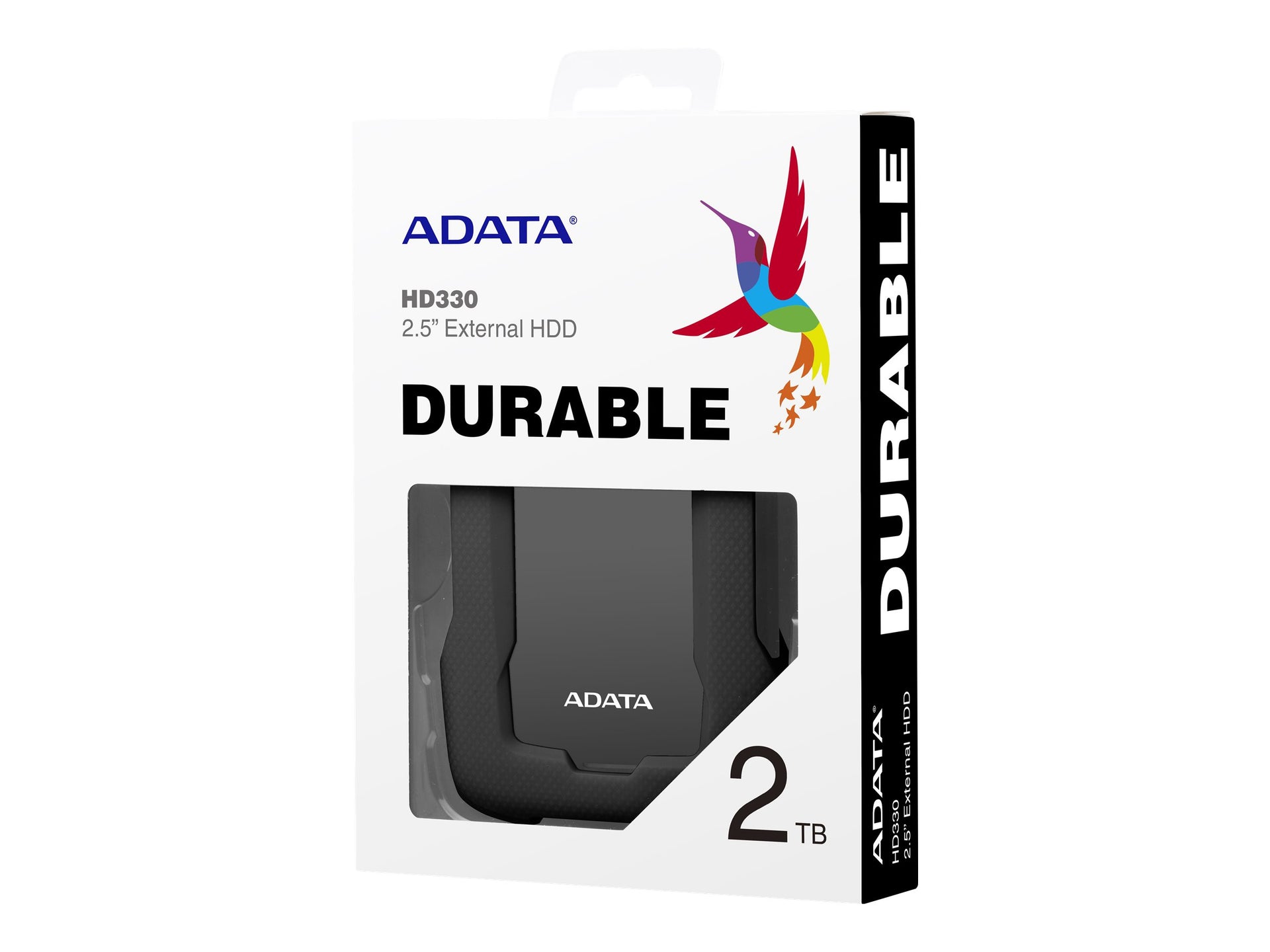 ADATA HD330 - Disco duro - 2 TB - externo (portátil) - USB 3.1 - AES de 256 bits - negro