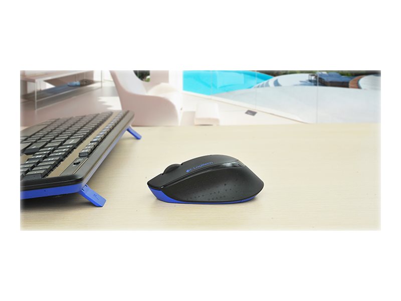 Logitech Wireless Combo MK345 - Juego de teclado y ratón - inalámbrico - 2.4 GHz - QWERTY - español - negro, azul-8
