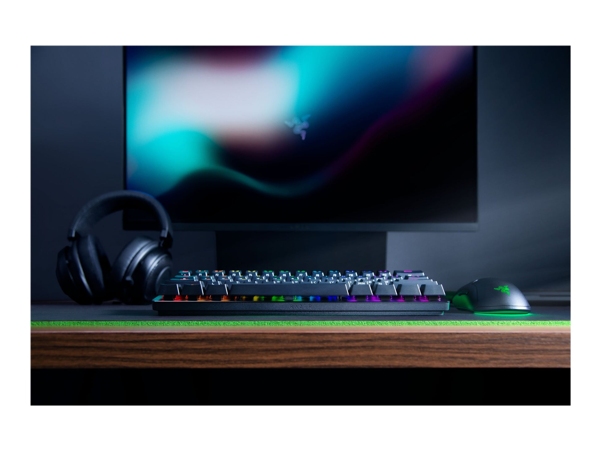 Razer Huntsman Mini - Teclado - retroiluminación - USB - QWERTY - EE. UU. - interruptor: Razer Clicky Optical Purple - negro-5