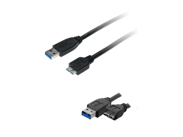 Xtech -   XTC-365 - Data cable - USB  to  Micro USB 3.0 - 91 cm - Black - 3ft for hard drives-6