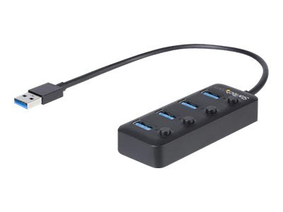 StarTech.com Hub USB 3.0 de 4 Puertos - Ladrón USB de 4 Puertos USB-A con Interruptores Individuales de Encendido/Apagado - Hub - 4 x USB 3.1 Gen 1 - sobremesa - para P/N: HB30C4AIB-14