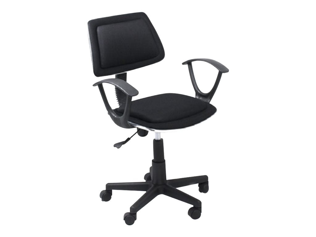 Xtech Roma - Silla - secretario - reposabrazos - inclinación - giratorio - plástico, metal, espuma, contrachapado, tejido - negro-3