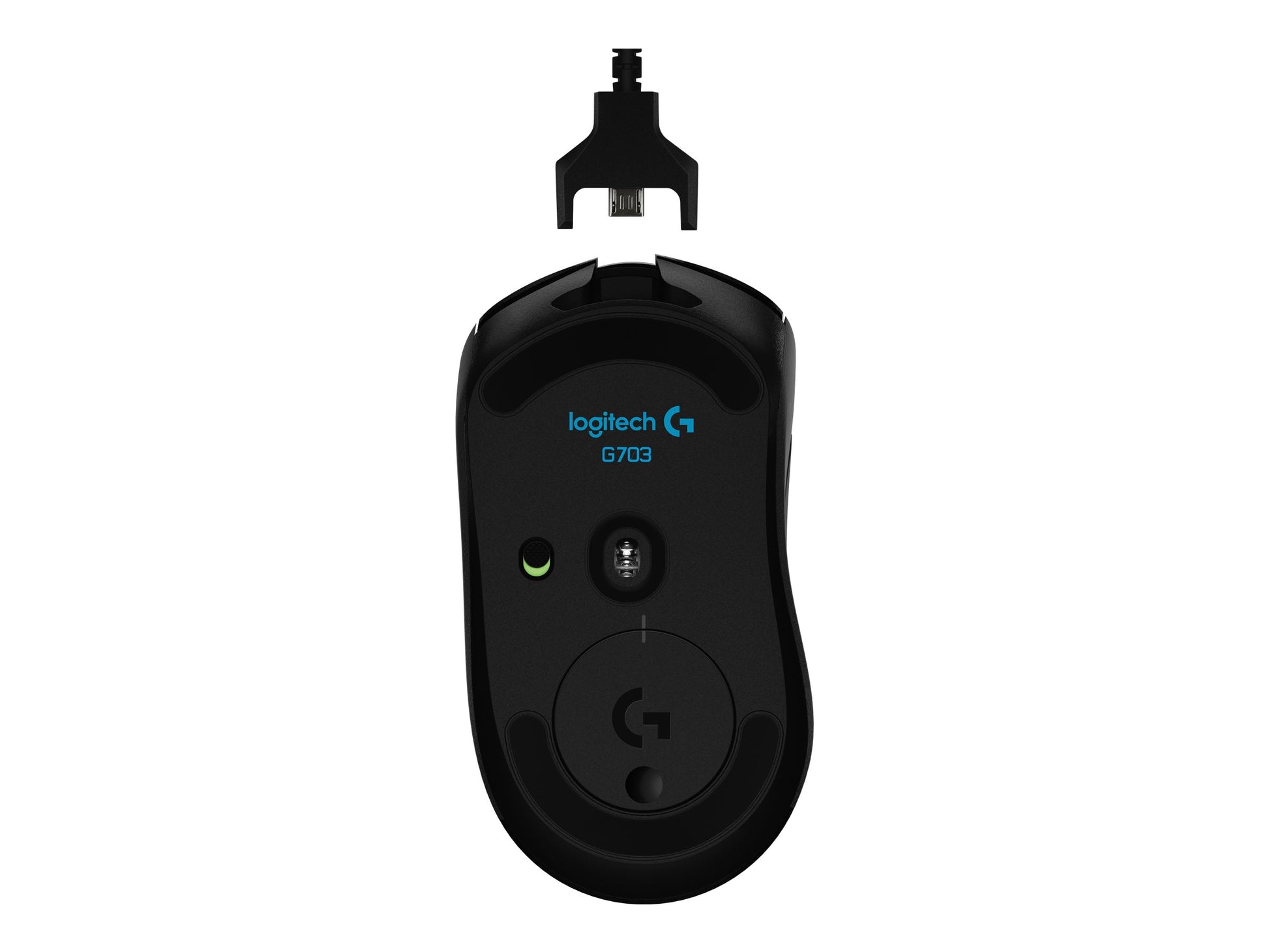 Logitech Wireless Gaming Mouse G703 LIGHTSPEED with HERO 25K Sensor - Ratón - óptico - 6 botones - inalámbrico, cableado - 2.4 GHz - receptor inalámbrico USB-6