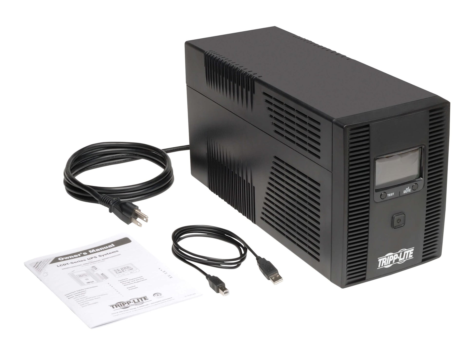 Eaton Tripp Lite Series UPS Smart LCD 120V 50/60Hz 1500VA 900W Line-Interactive AVR, Tower, Battery Back-Up LCD, USB, 10 Outlets - UPS - CA 120 V - 900 vatios - 1500 VA - USB - conectores de salida: 10-5