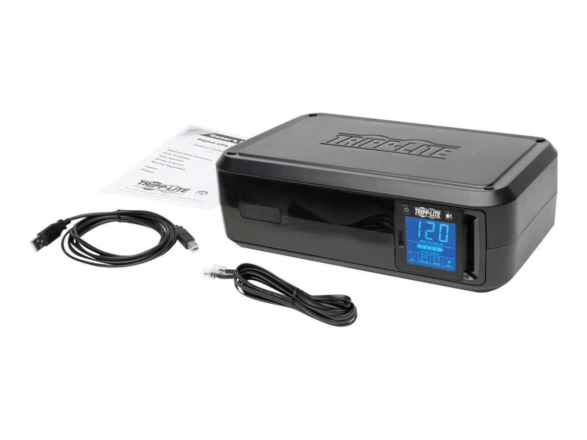 Eaton Tripp Lite Series UPS Smart 1000VA 500W Back Up Tower LCD AVR 120V USB Coax RJ45 - UPS - CA 120 V - 500 vatios - 1000 VA - conectores de salida: 8 - negro-2