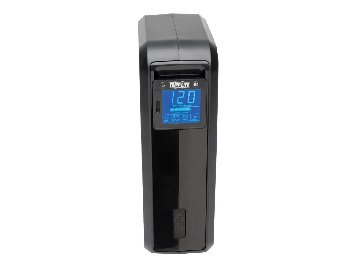 Eaton Tripp Lite Series UPS Smart 1000VA 500W Back Up Tower LCD AVR 120V USB Coax RJ45 - UPS - CA 120 V - 500 vatios - 1000 VA - conectores de salida: 8 - negro-11