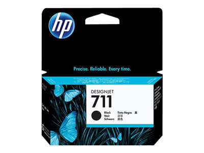 HP 711 - 38 ml - negro - original - DesignJet - cartucho de tinta - para DesignJet T100, T120, T120 ePrinter, T125, T130, T520, T520 ePrinter, T525, T530-2