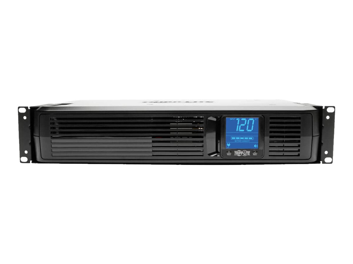 Eaton Tripp Lite Series UPS Smart LCD 1500VA 900W 120V Line-Interactive UPS - 8 Outlets, USB, DB9, 2U Rack/Tower Battery Backup - UPS - CA 120 V - 900 vatios - 1500 VA - conectores de salida: 8 - 2U - negro atractivo-20
