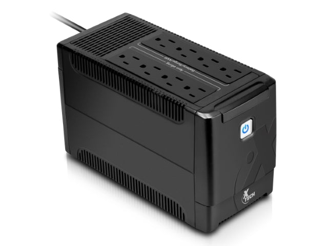 Xtech - Battery backup - Line interactive - 375 Watt - 750 VA - AC 110/120 V - 8 outlets XTP-751