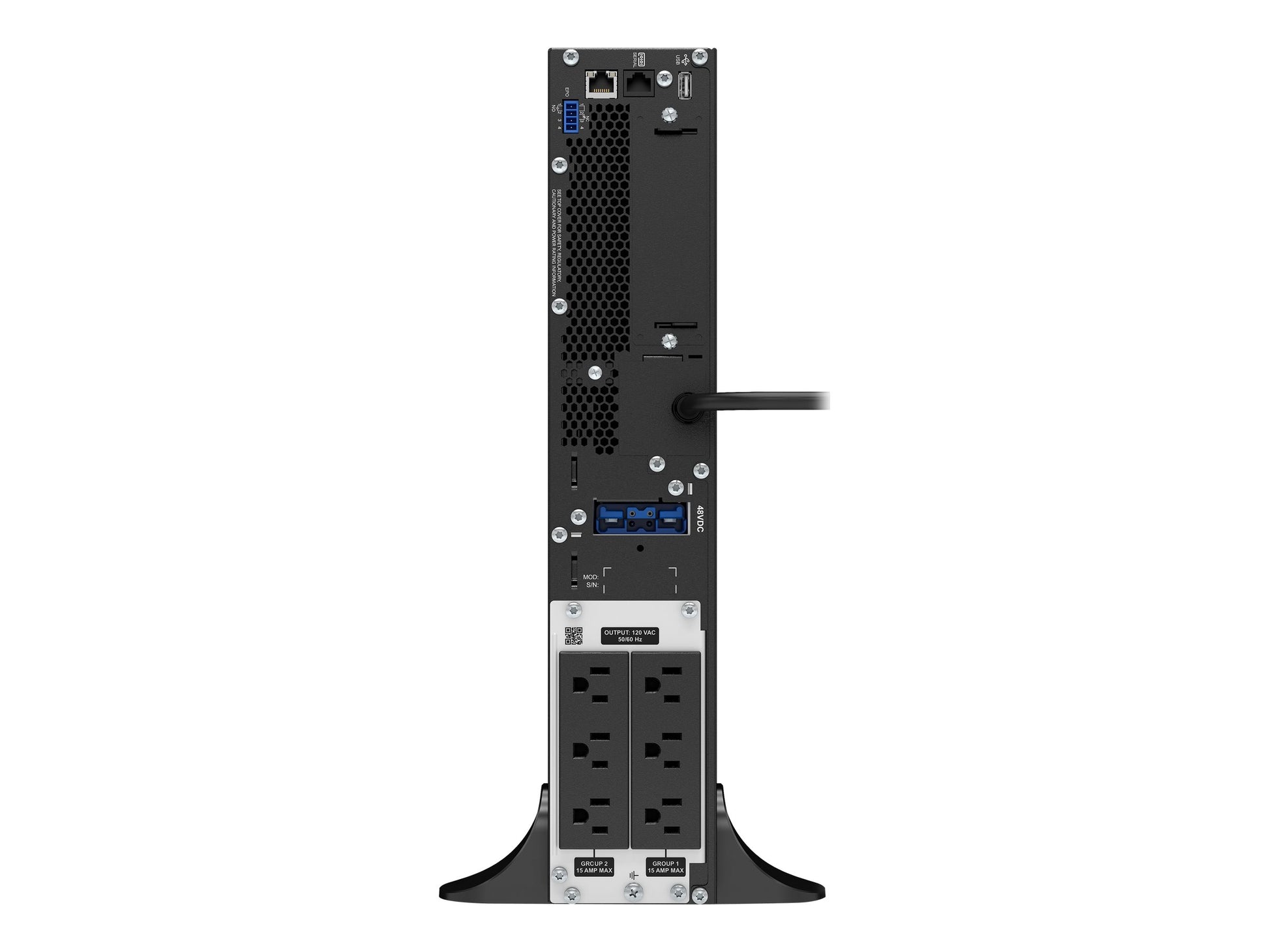 APC Smart-UPS SRT 1500VA - UPS (montaje en rack / externo) - CA 120 V - 1.35 kW - 1500 VA - RS-232, USB - conectores de salida: 6 - PFC - 2U - negro-1