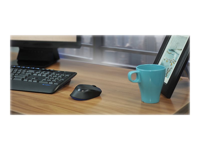 Logitech Wireless Combo MK345 - Juego de teclado y ratón - inalámbrico - 2.4 GHz - QWERTY - español - negro, azul-6