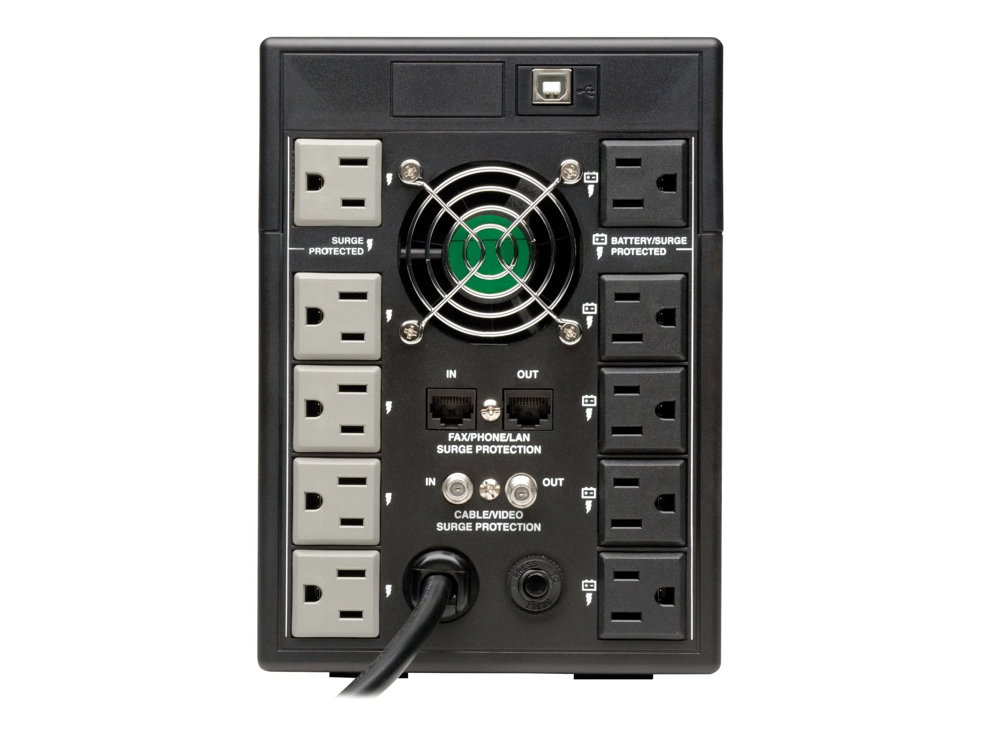 Eaton Tripp Lite Series UPS Smart LCD 120V 50/60Hz 1500VA 900W Line-Interactive AVR, Tower, Battery Back-Up LCD, USB, 10 Outlets - UPS - CA 120 V - 900 vatios - 1500 VA - USB - conectores de salida: 10-1