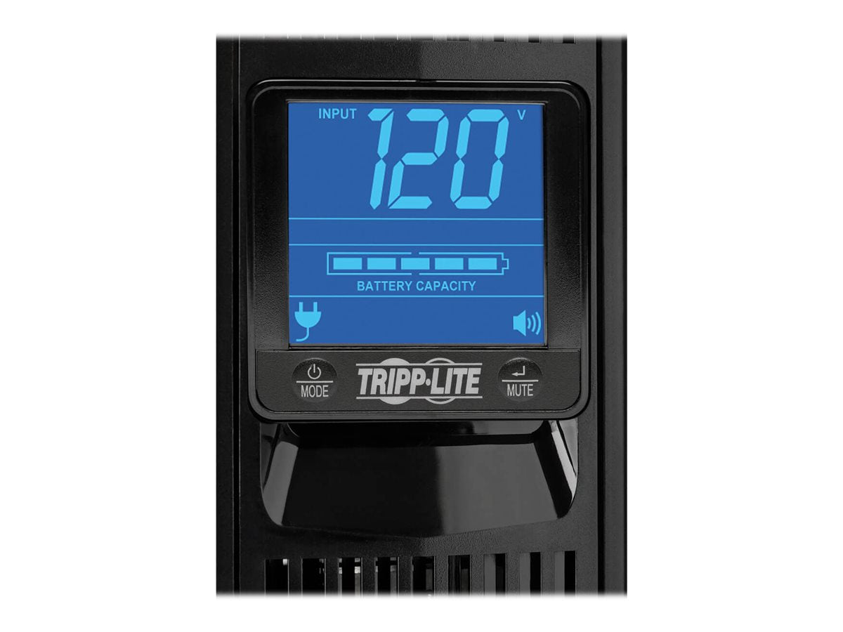 Eaton Tripp Lite Series UPS Smart LCD 1500VA 900W 120V Line-Interactive UPS - 8 Outlets, USB, DB9, 2U Rack/Tower Battery Backup - UPS - CA 120 V - 900 vatios - 1500 VA - conectores de salida: 8 - 2U - negro atractivo-1