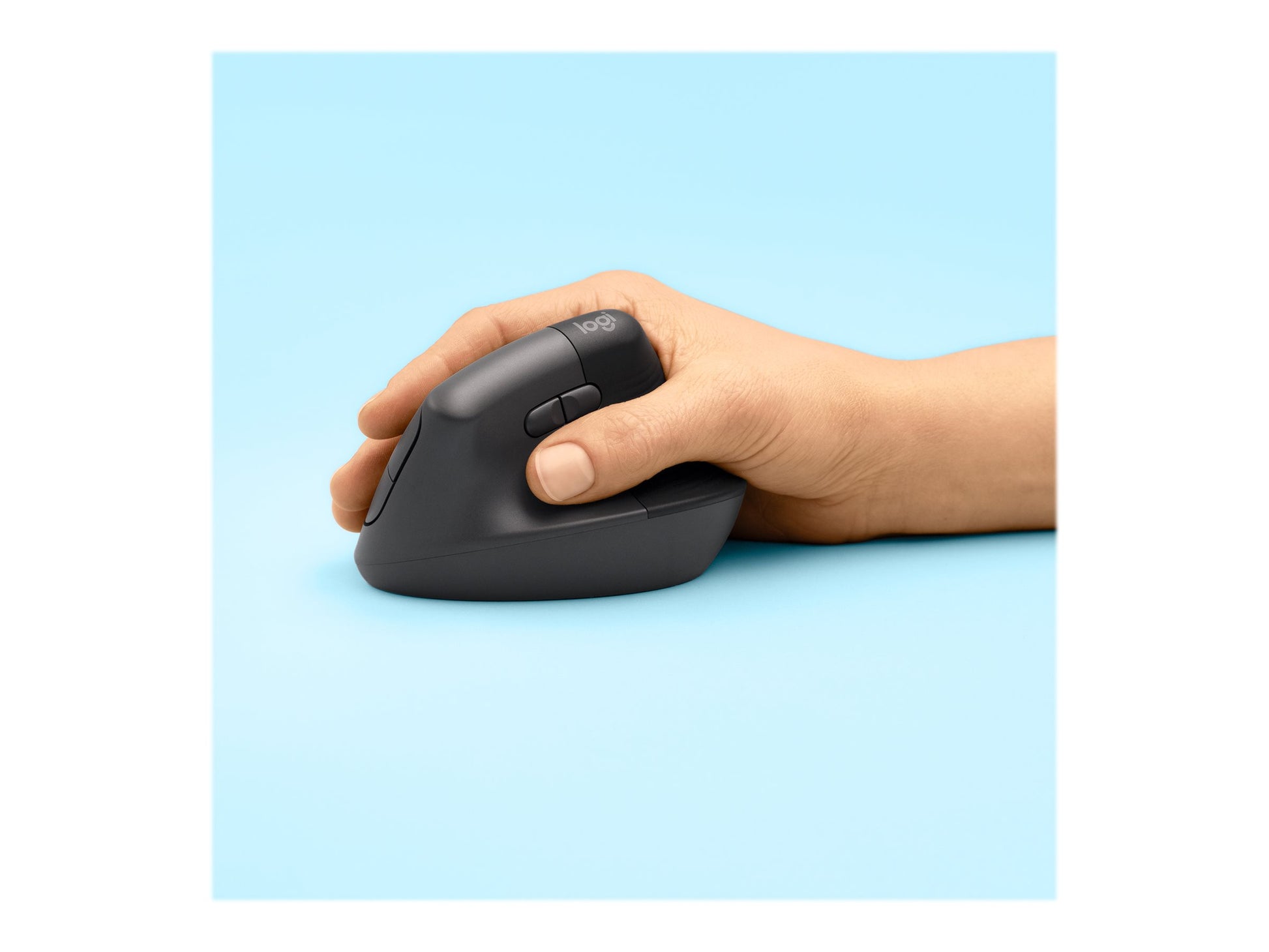 Logitech Lift Vertical Ergonomic Mouse - Ratón vertical - ergonómico - 6 botones - inalámbrico - 2.4 GHz, Bluetooth - receptor de USB Logitech Logi Bolt - grafito-20
