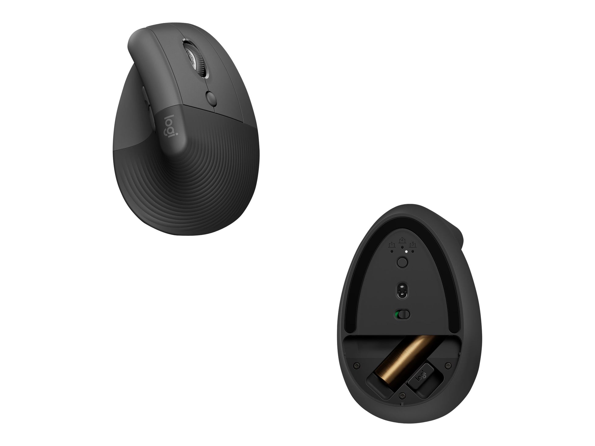 Logitech Lift Vertical Ergonomic Mouse - Ratón vertical - ergonómico - 6 botones - inalámbrico - 2.4 GHz, Bluetooth - receptor de USB Logitech Logi Bolt - grafito-14