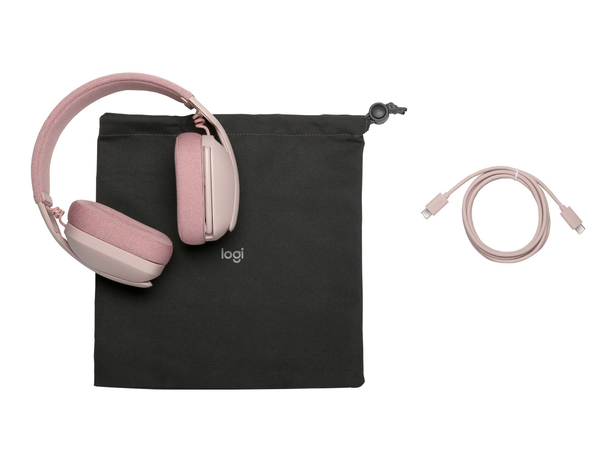 Logitech Zone Vibe 100 - Auricular - tamaño completo - Bluetooth - inalámbrico - rosa-17