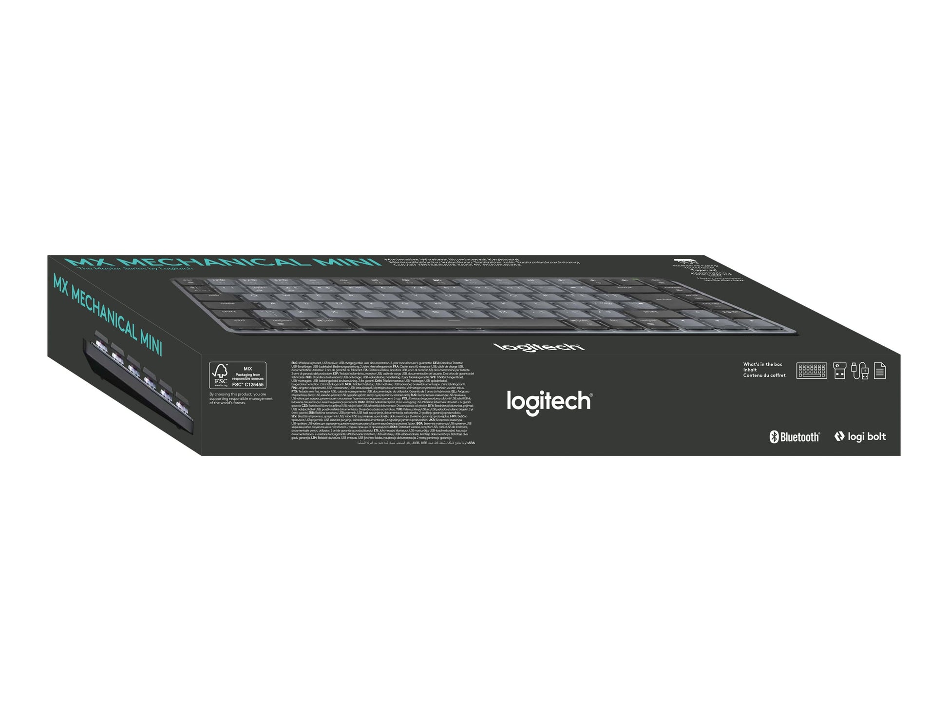 Logitech Master Series MX Mechanical Mini - Teclado - retroiluminación - inalámbrico - Bluetooth LE - QWERTY - español - interruptor: táctil silencioso - grafito-18