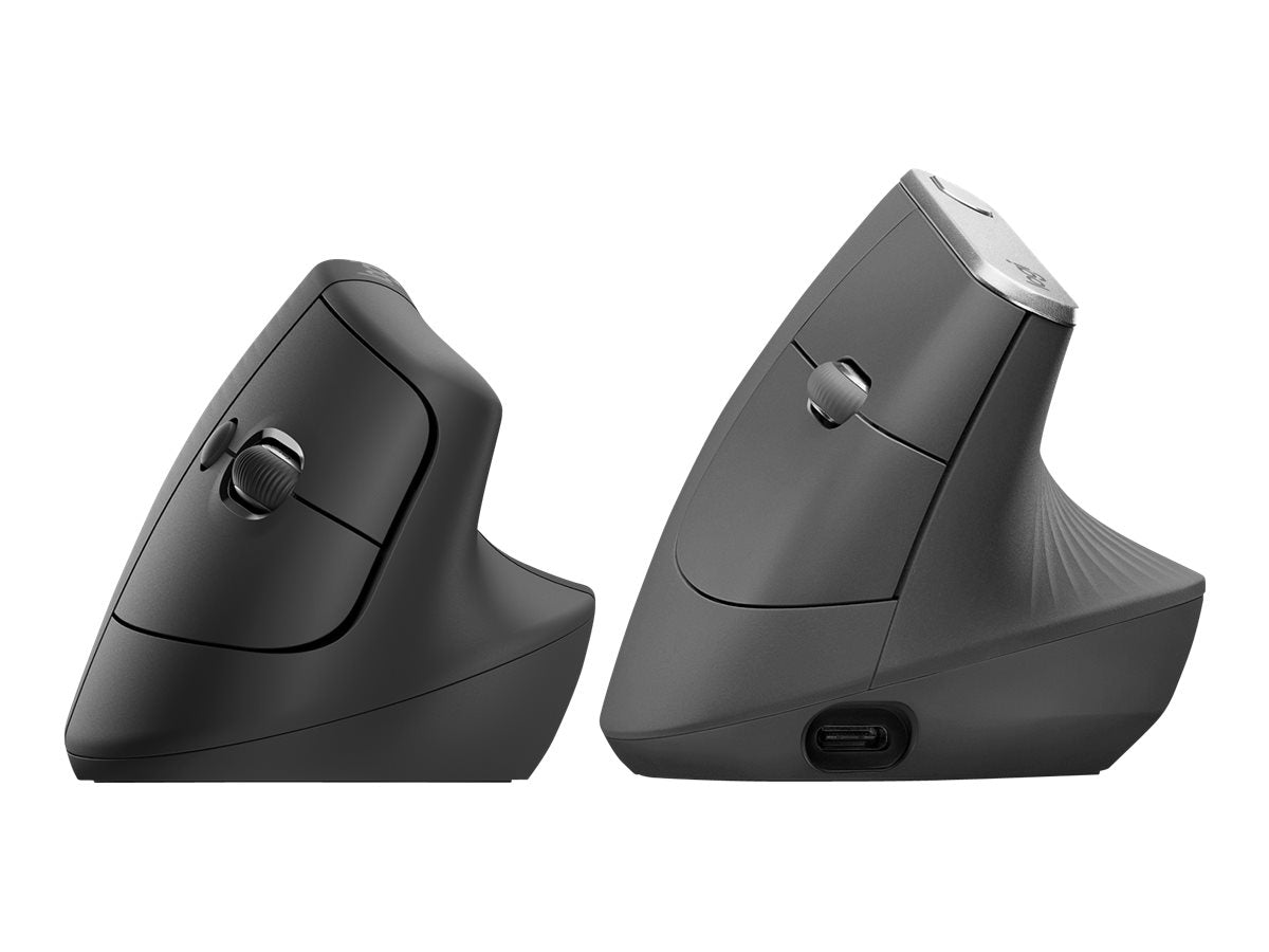 Logitech Lift Vertical Ergonomic Mouse - Ratón vertical - ergonómico - 6 botones - inalámbrico - 2.4 GHz, Bluetooth - receptor de USB Logitech Logi Bolt - grafito-15