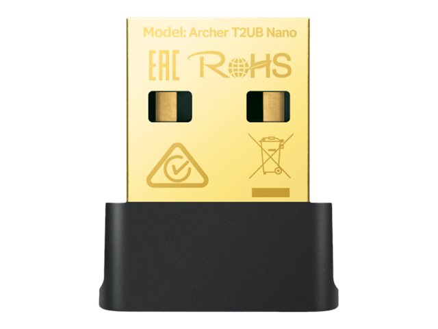 TP-Link Archer T2UB Nano V1 - Velocidad 433 Mbps a 5 GHz + 200 Mbps a 2.4 GHz- USB 2.0-Bluetooth 4.2 - Wi-Fi 5-1