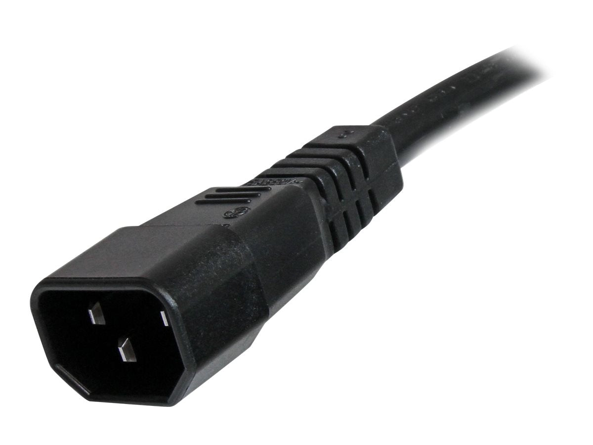 StarTech.com Cable 91cm 14 AWG Adaptador Jumper Bridge IEC C14 a IEC C15 para Servidor UPS - Cable de alimentación - IEC 60320 C14 a IEC 60320 C15 - CA 250 V - 90 cm - moldeado - negro-2
