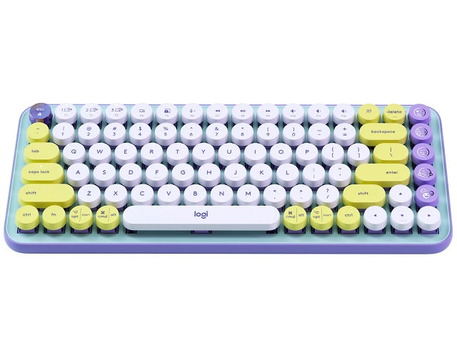 Logitech POP Keys - Teclado - Inalámbrico - Español - USB / Bluetooth LE / Bluetooth 5.1 / Bluetooth - Diseño ergonómico - Morado-1