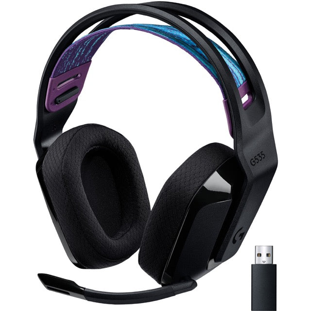 Logitech G535 LIGHTSPEED Wireless Gaming Headset - Lightweight on-ear headphones, flip to mute mic, stereo, compatible with PC, PS4, PS5, USB rechargeable - Black - Auricular - tamaño completo - LIGHTSPEED - inalámbrico - certificado Discord-20