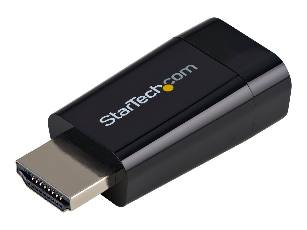 StarTech.com Adaptador Conversor  de Vídeo HDMI a VGA - Convertidor Portátil ideal para Chromebooks, Ultrabooks y Portátiles - 1920x1200 - Adaptador de vídeo - HDMI macho a HD-15 (VGA) hembra - 4.5 cm - negro - activo - para P/N: DKT30CSDHPD3, SV211HDUC,-4