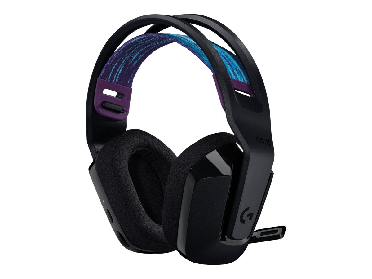 Logitech G535 LIGHTSPEED Wireless Gaming Headset - Lightweight on-ear headphones, flip to mute mic, stereo, compatible with PC, PS4, PS5, USB rechargeable - Black - Auricular - tamaño completo - LIGHTSPEED - inalámbrico - certificado Discord-14