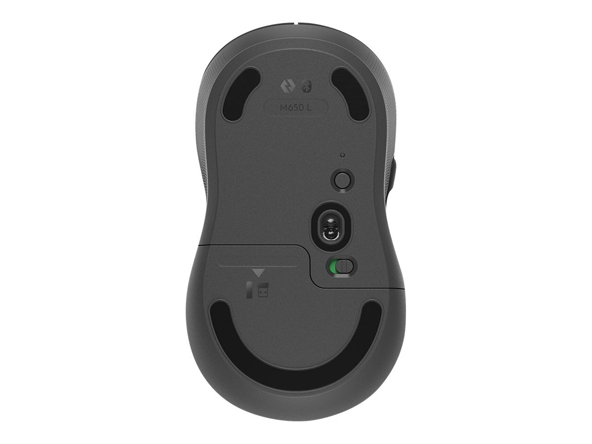 Logitech Signature M650 L - Ratón - tamaño completo - diestro - inalámbrico - 2.4 GHz, Bluetooth - receptor de USB Logitech Logi Bolt - grafito-12