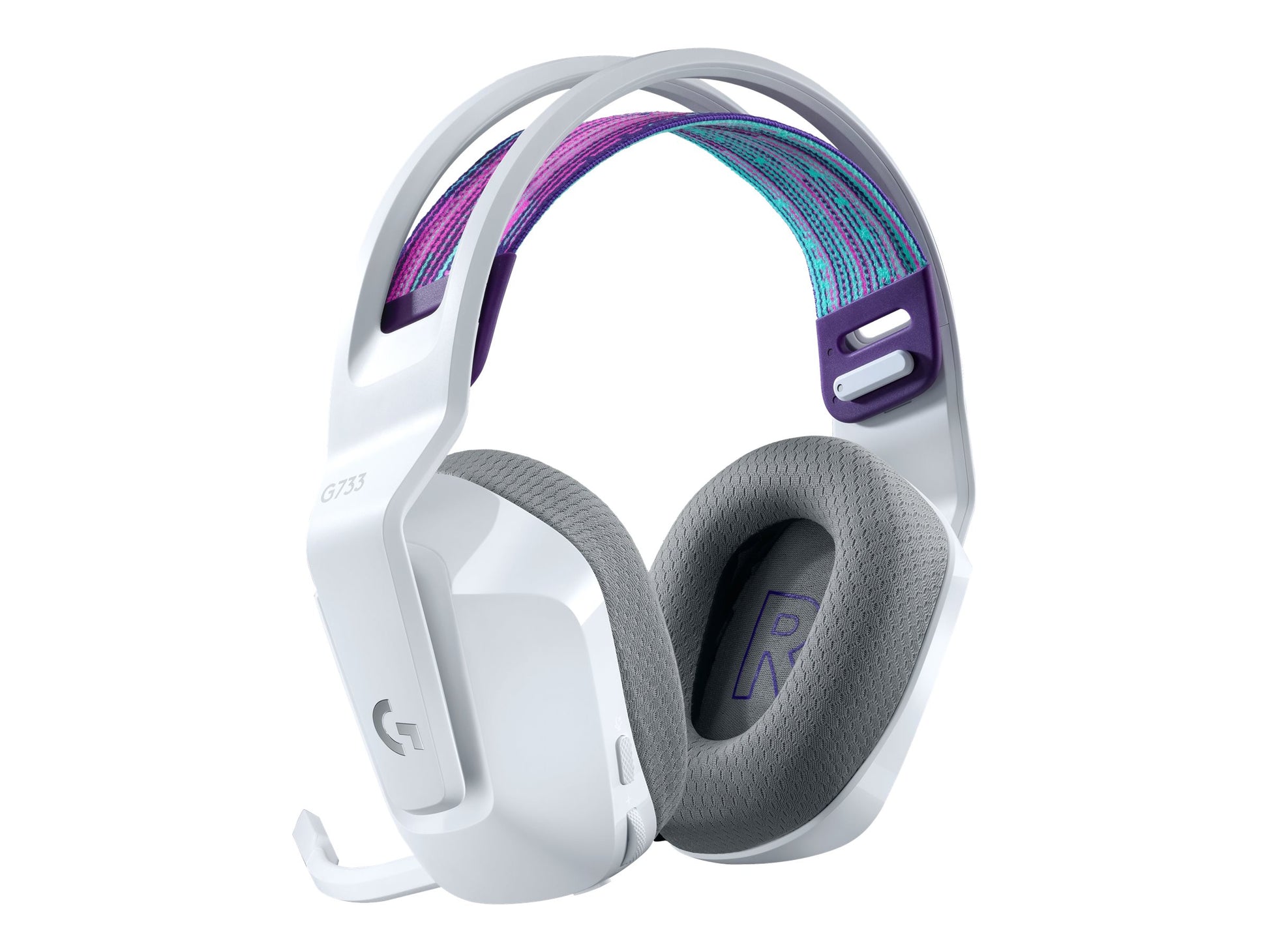 Logitech G733 LIGHTSPEED Wireless RGB Gaming Headset - Auricular - 7.1 canales - tamaño completo - 2,4 GHz - inalámbrico - blanco-7