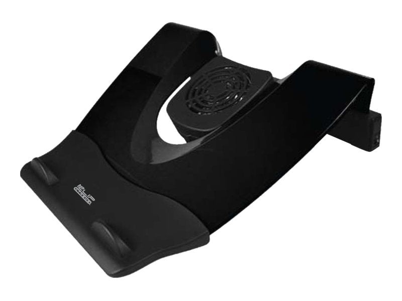Klip Xtreme KNS-110B Notebook Stand / Cooling Station - Soporte para ordenador portátil - con concentrador USB de 4 puertos, ventilador de refrigeración - 17" - negro-2
