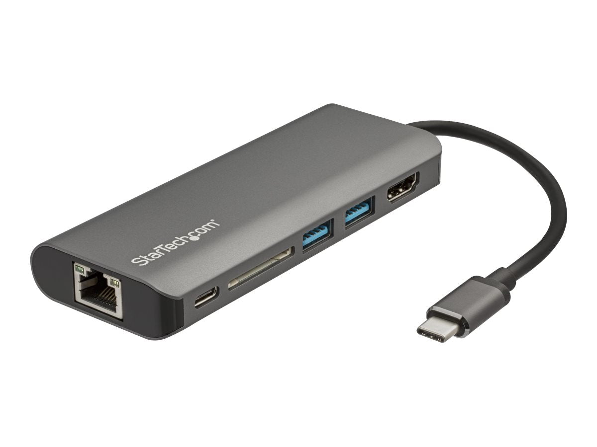StarTech.com Adaptador Multipuertos con HDMI - 4K - Mac / Windows - Lector de Tarjetas SD - Hub USB C a USB 3.0 - 2x USB-A 1x USB-C PD 3.0 - Versión actualizada del DKT30CSDHPD (DKT30CSDHPD3) - Estación de conexión - USB-C - 1GbE - para P/N: ARMPIVOTE2, F-10