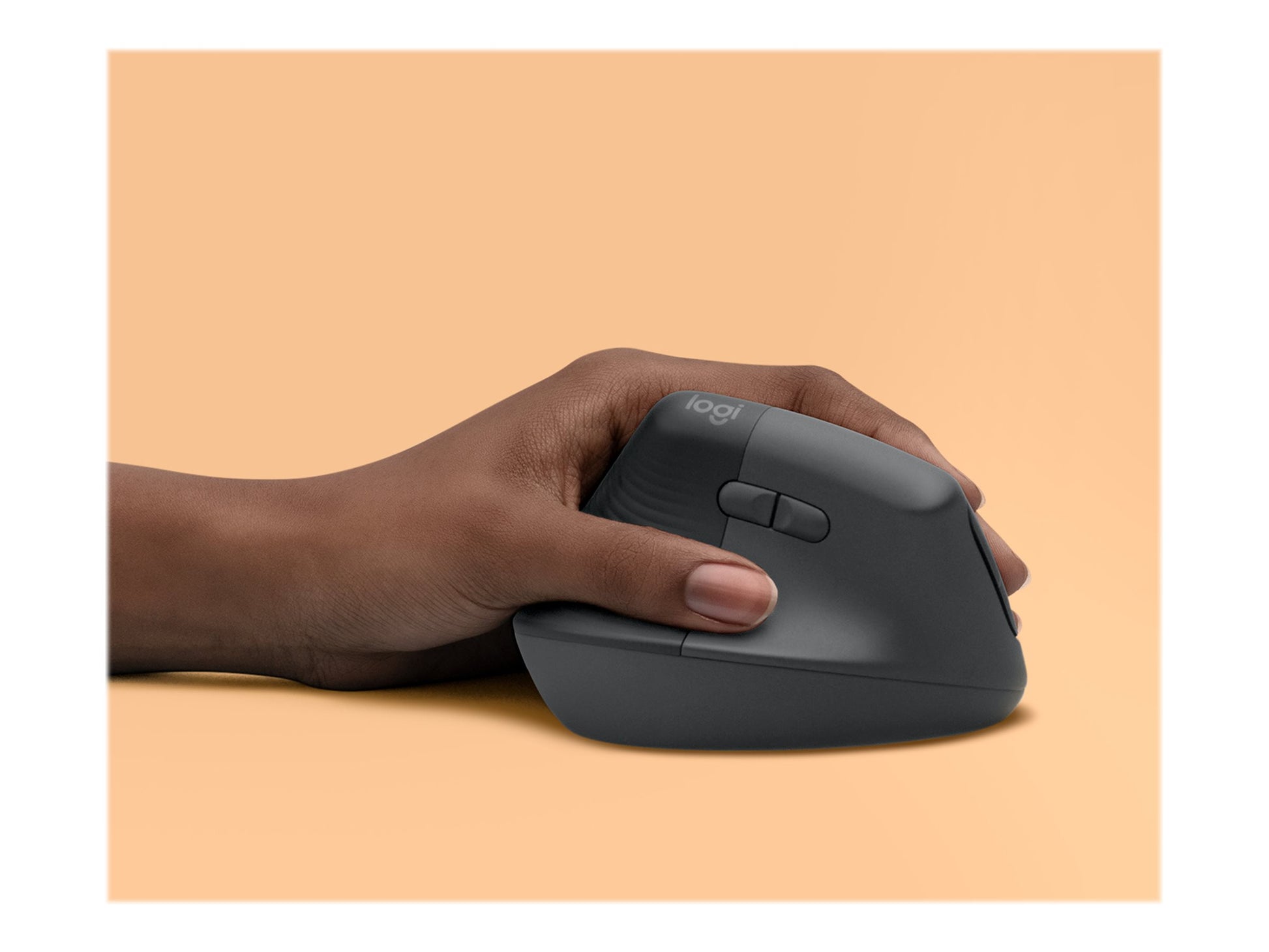 Logitech Lift Left Vertical Ergonomic Mouse - Ratón vertical - ergonómico - zurdo - 6 botones - inalámbrico - 2.4 GHz, Bluetooth - receptor de USB Logitech Logi Bolt - grafito-10